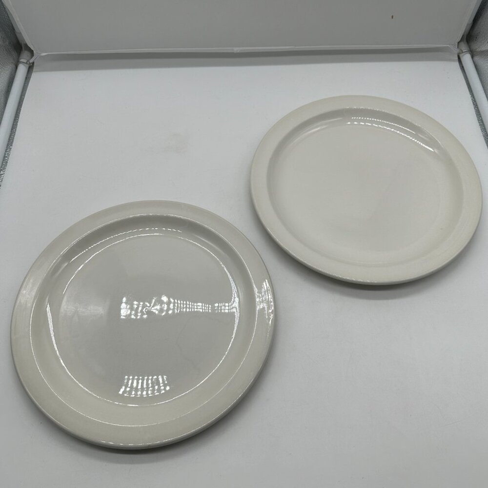 Set of 2 Midwinter Stongehenge White Dinner Plates Plate 10 3/8"